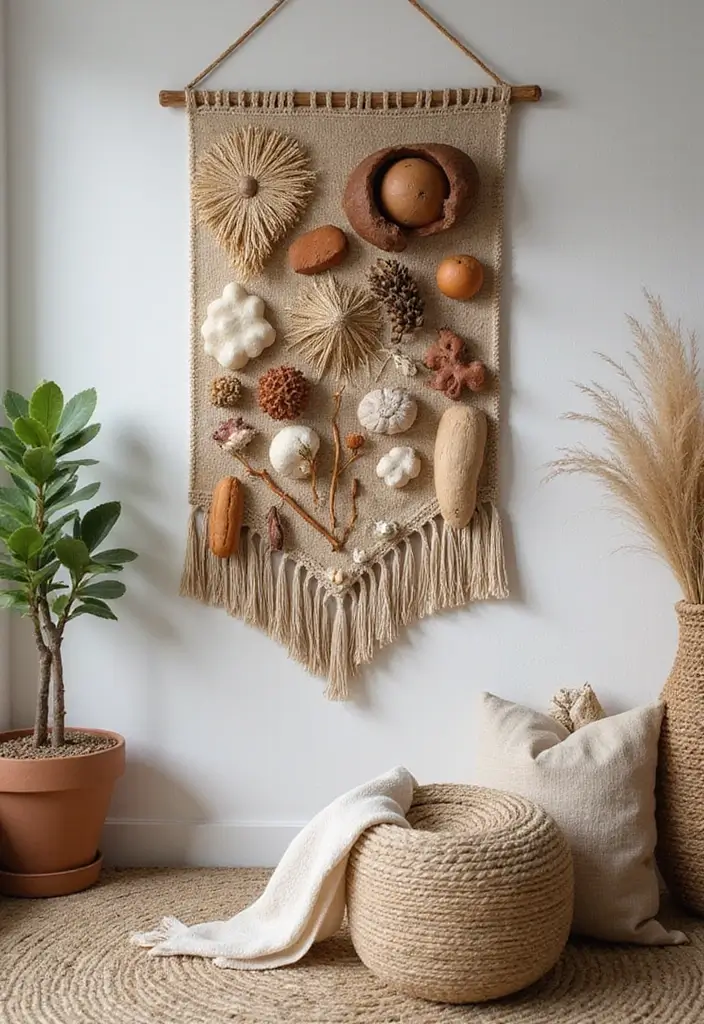 30 Fall Decor Ideas for the Home DIY Projects for Cozy Spaces - 24. Earthy Wall Hangings