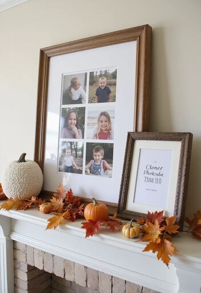 30 Fall Decor Ideas for the Home DIY Projects for Cozy Spaces - 27. Personalized Photo Displays