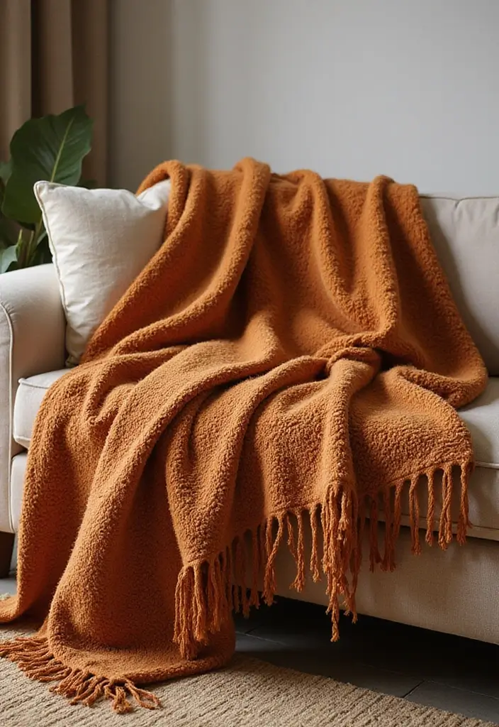 30 Fall Decor Ideas for the Home DIY Projects for Cozy Spaces - 29. Seasonal Throw Blankets