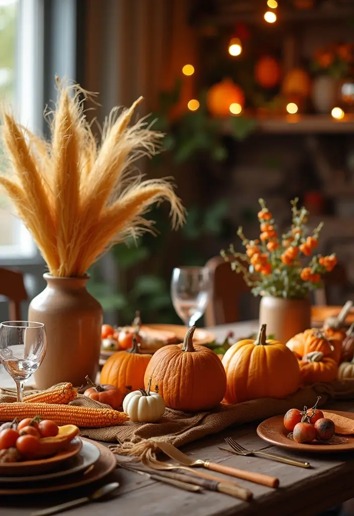 30 Fall Decor Ideas for the Home DIY Projects for Cozy Spaces - 30. Thanksgiving-Themed Decor