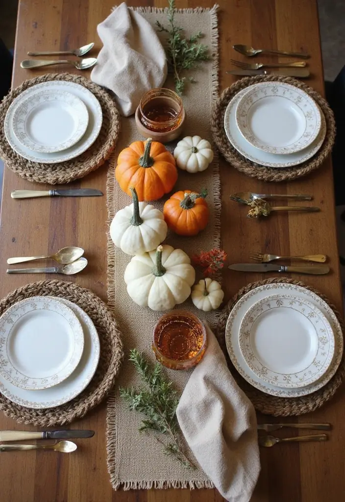 30 Fall Decor Ideas for the Home DIY Projects for Cozy Spaces - 6. Rustic Table Settings