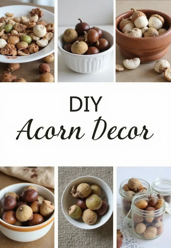 30 Fall Decor Ideas for the Home DIY Projects for Cozy Spaces - 8. DIY Acorn Decor