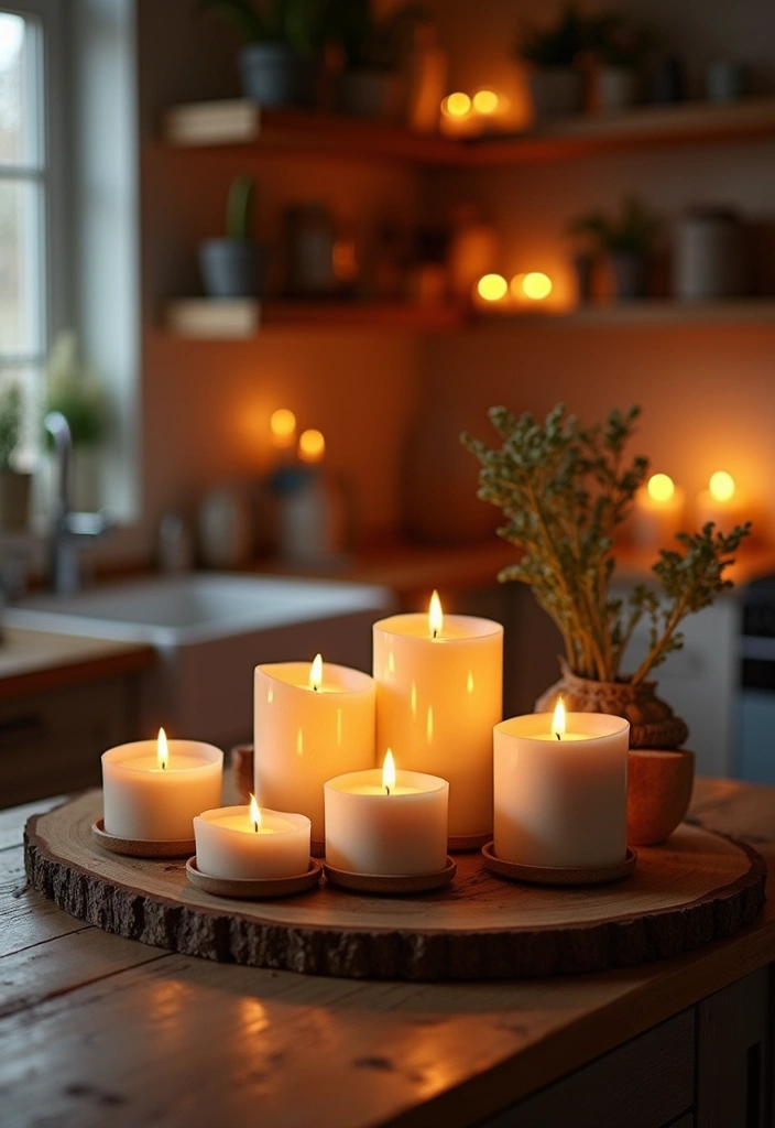 30 Fall Decor Ideas for the Home Kitchens Filled with Seasonal Magic - 10. Fragrant Fall Candles