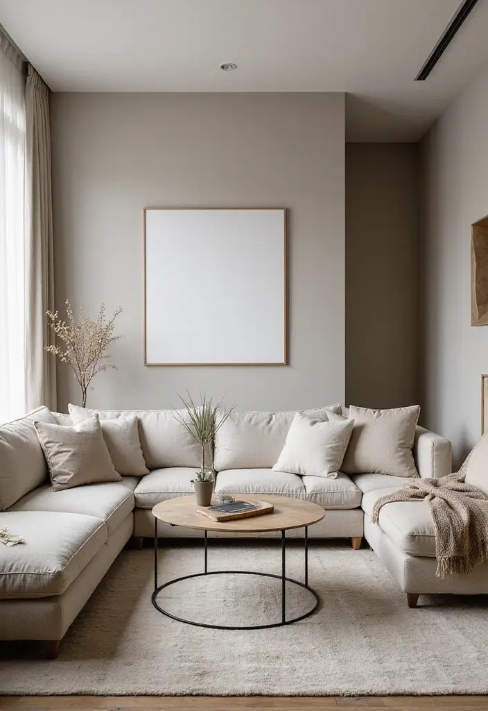 30 Home Decor Ideas for Modern Living Room Design - 14. Neutral Color Schemes