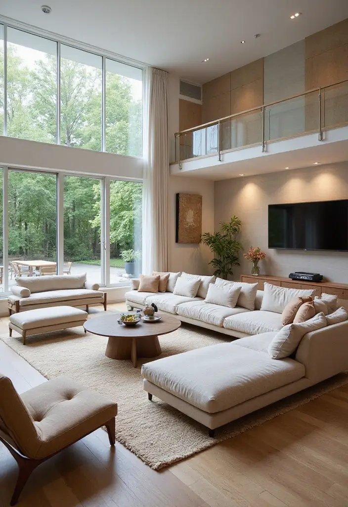 30 Home Decor Ideas for Modern Living Room Design - 18. Floating Furniture