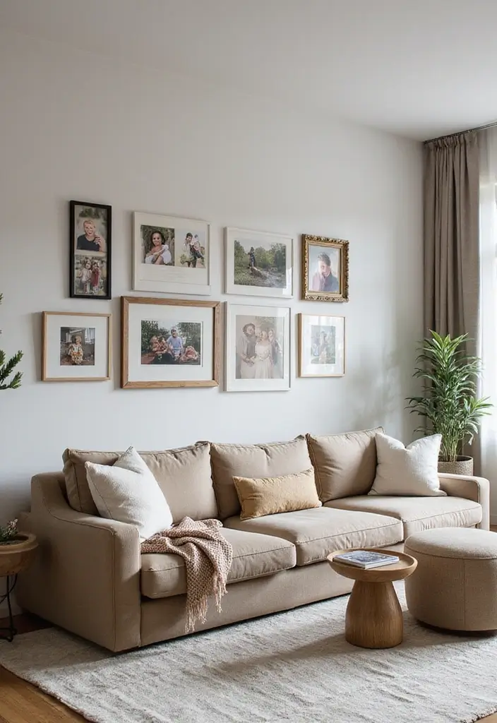 30 Home Decor Ideas for Modern Living Room Design - 28. Personalized Artwork