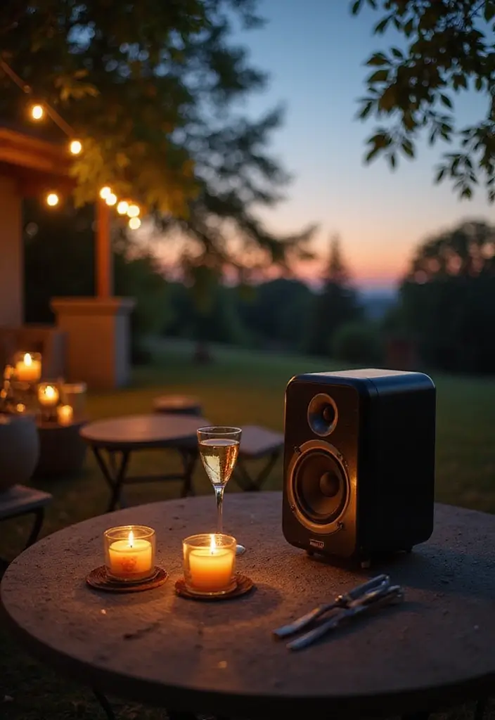 30 Romantic Date Night at Home Decor Ideas for an Intimate Setting - 19. Warm Mood-Setting Music