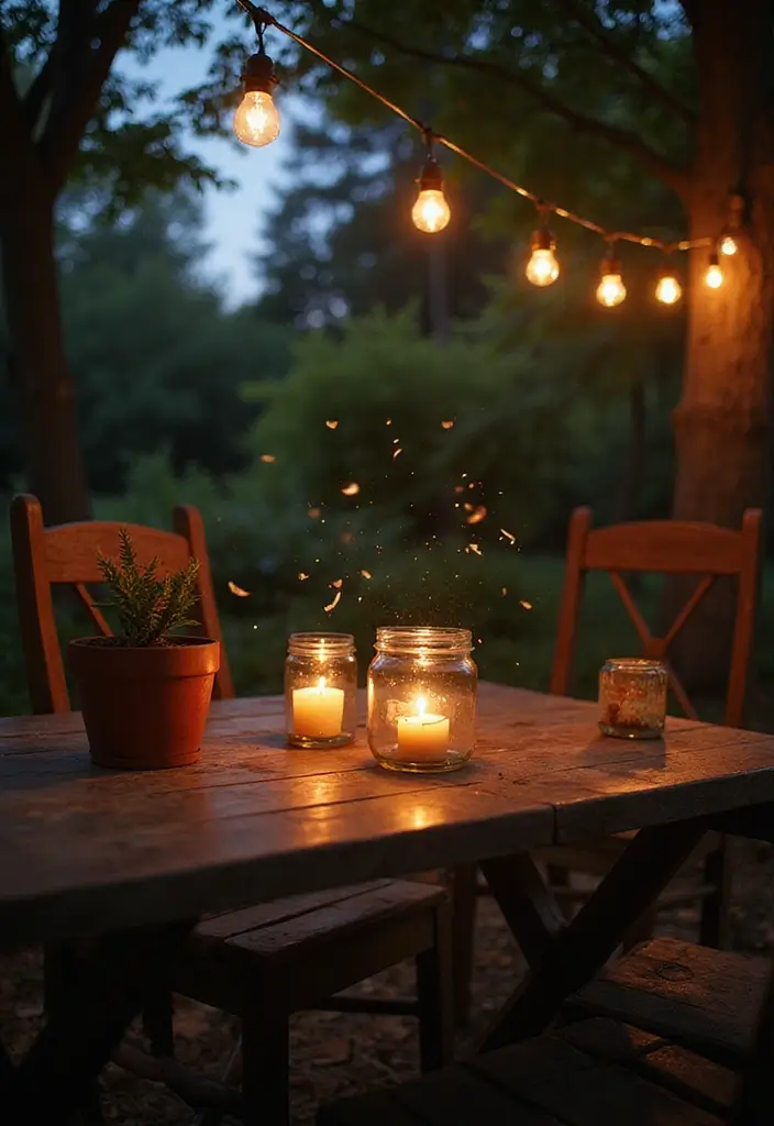 30 Romantic Date Night at Home Decor Ideas for an Intimate Setting - 28. Cozy Firefly Encounters
