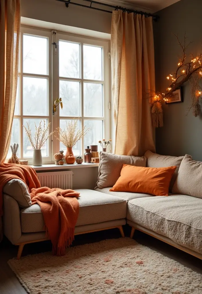 30 Winter Decor Ideas for the Home to Keep It Cozy and Bright - 15. Seasonal Textiles