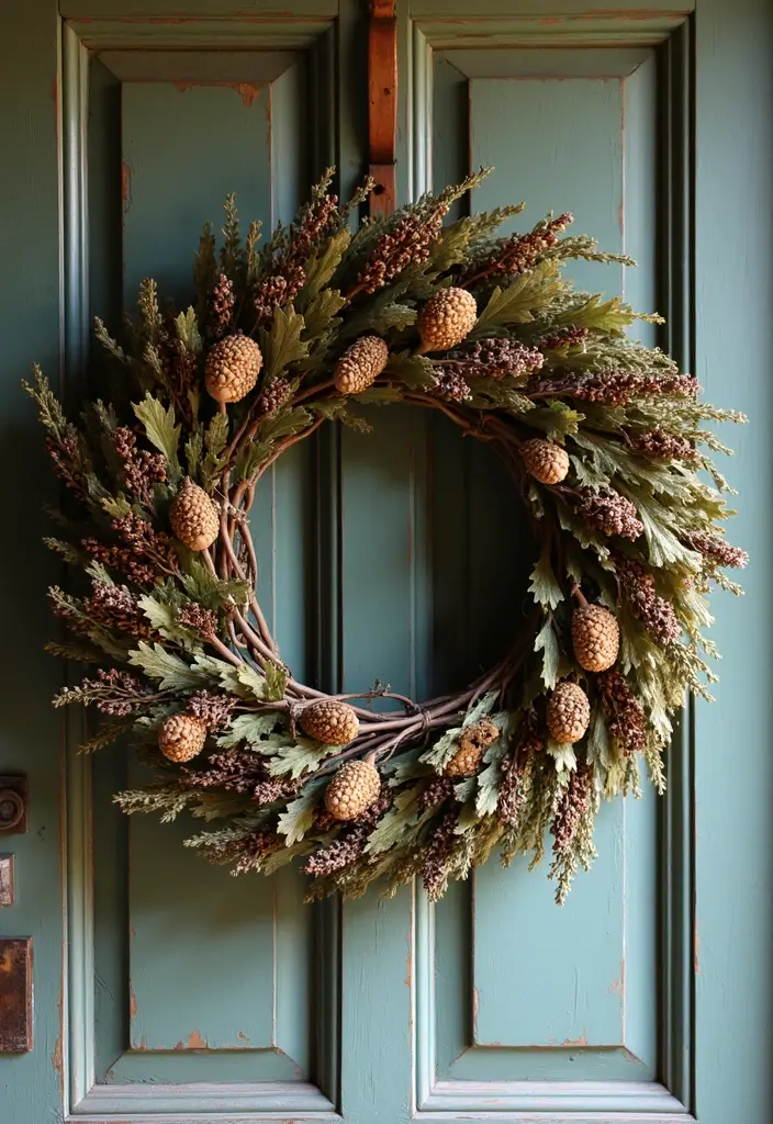 30 Winter Decor Ideas for the Home to Keep It Cozy and Bright - 2. Handmade Wreaths