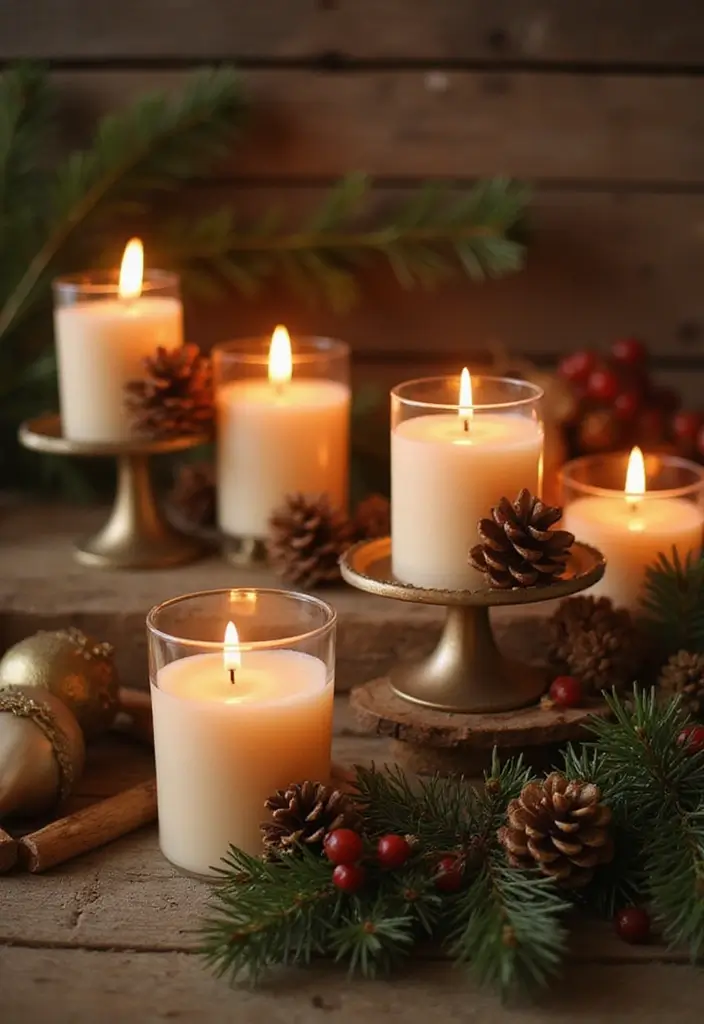 30 Winter Decor Ideas for the Home to Keep It Cozy and Bright - 30. Seasonal Scented Candles