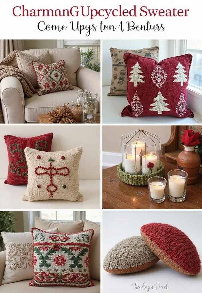 30 Winter Decor Ideas for the Home to Keep It Cozy and Bright - 8. Upcycled Sweater Decor
