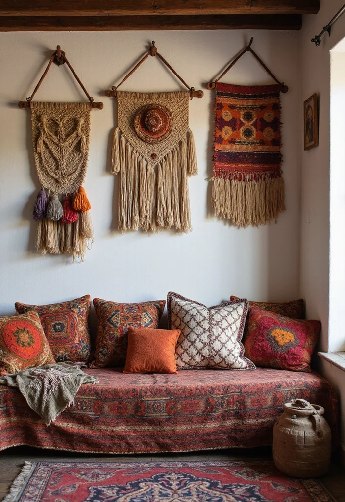 Art Pieces for Home Decor: A Curated Guide with 20 Expressive Interior Inspirations - 15. Artisanal Textiles