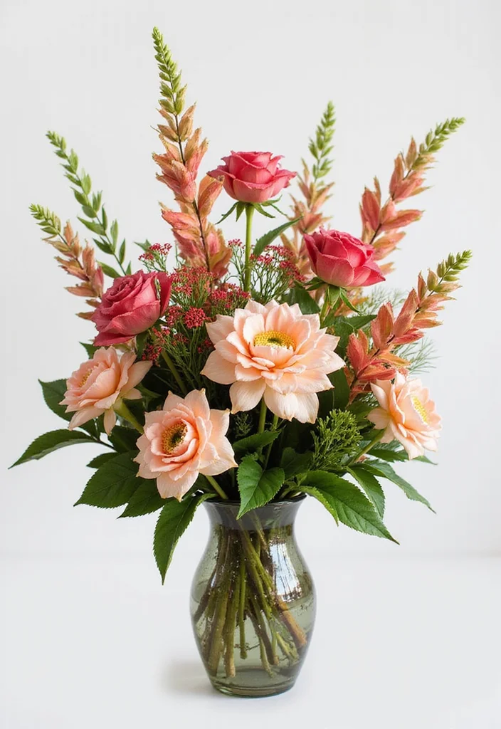 Artificial Flowers Decoration Home Decor: A Blooming Guide with 19 Lively Arrangement Inspirations - 18. Layered Arrangements