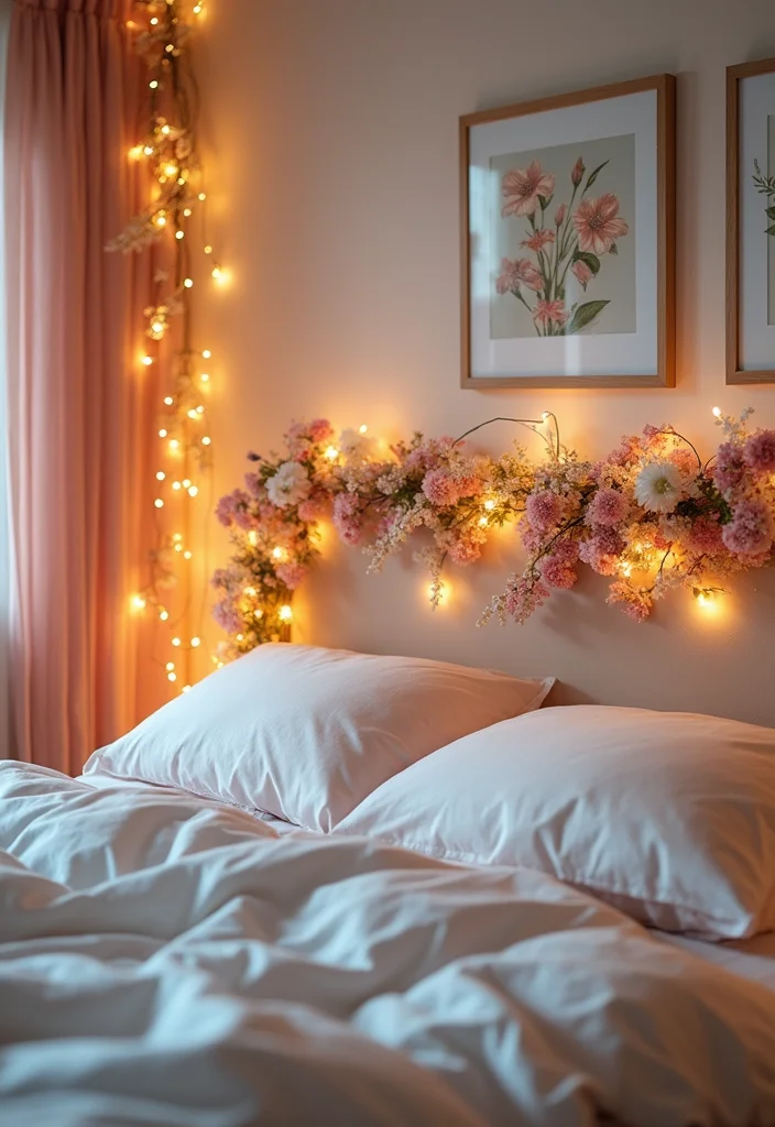 Artificial Flowers Decoration Home Decor: A Blooming Guide with 19 Lively Arrangement Inspirations - 4. Whimsical Bedroom Garlands