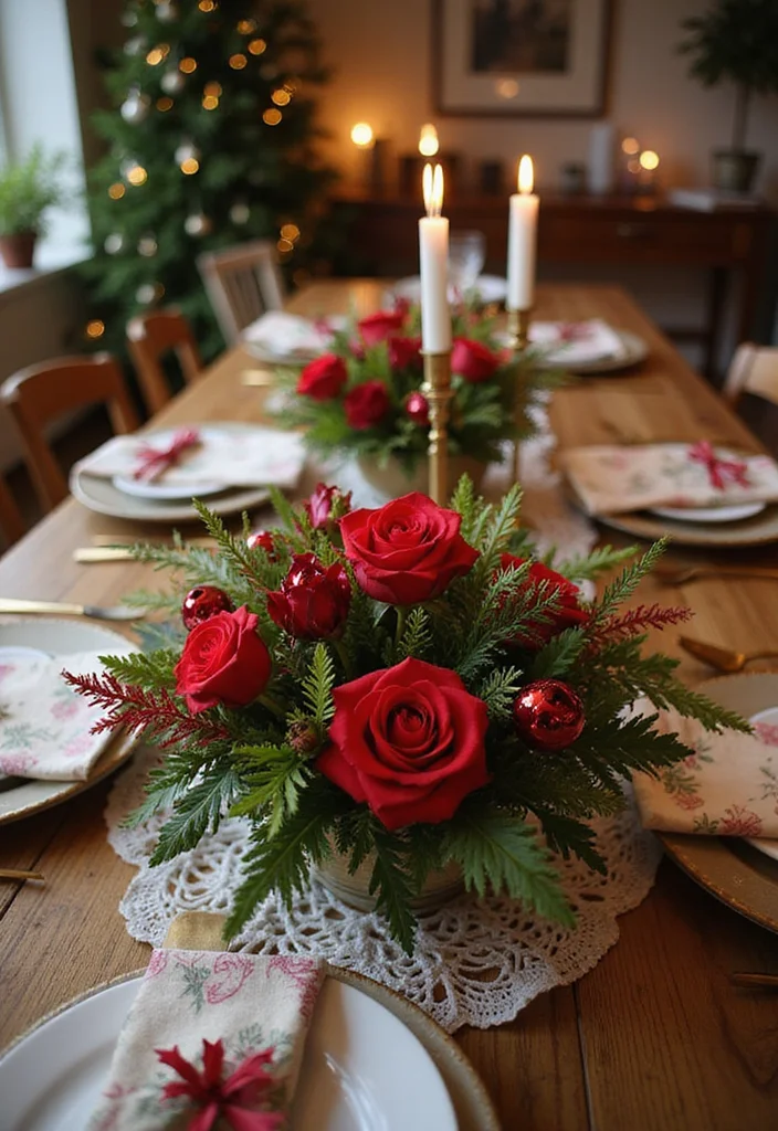 Artificial Flowers Decoration Home Decor: A Blooming Guide with 19 Lively Arrangement Inspirations - 6. Festive Holiday Arrangements