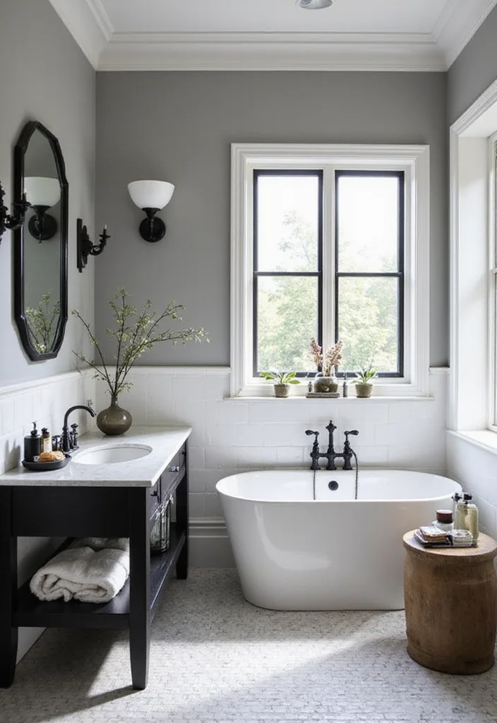 Black and White Home Decor: A Sleek Guide with 17 Modern Monochrome Inspirations - 11. Elegant Bathroom Details