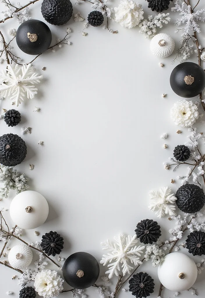 Black and White Home Decor: A Sleek Guide with 17 Modern Monochrome Inspirations - 12. Seasonal Decor