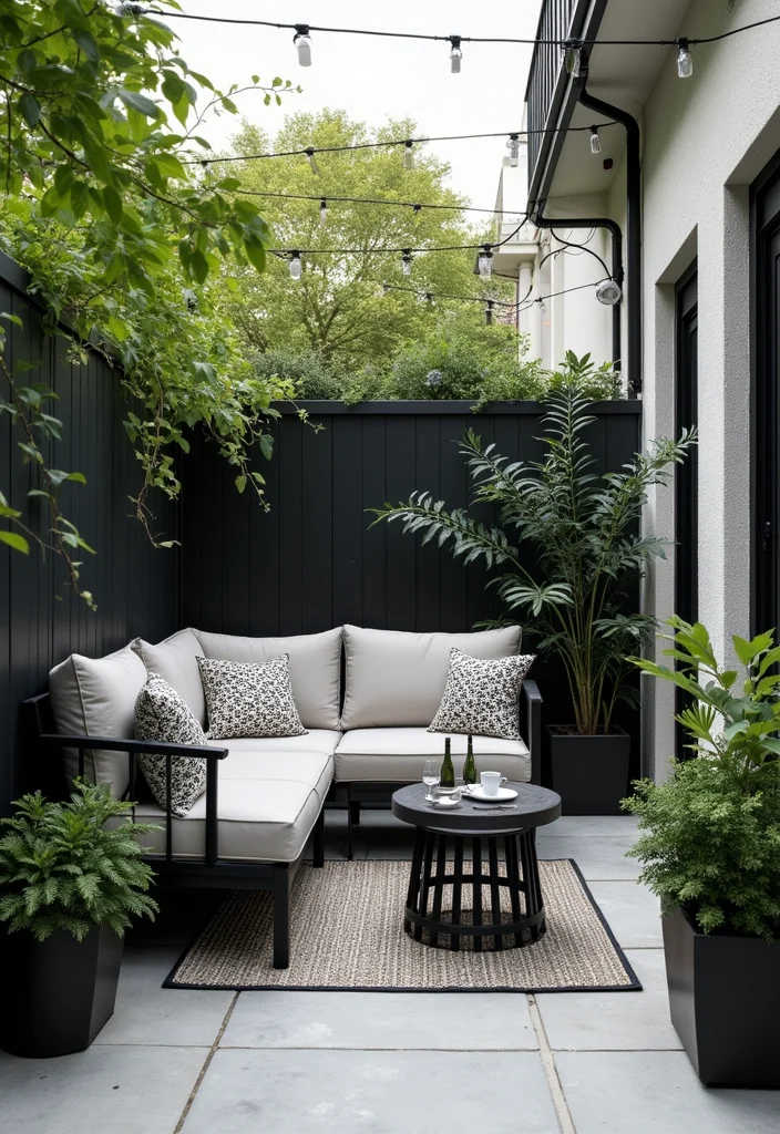 Black and White Home Decor: A Sleek Guide with 17 Modern Monochrome Inspirations - 15. Outdoor Spaces