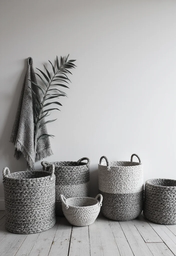 Black and White Home Decor: A Sleek Guide with 17 Modern Monochrome Inspirations - 6. Textured Accents