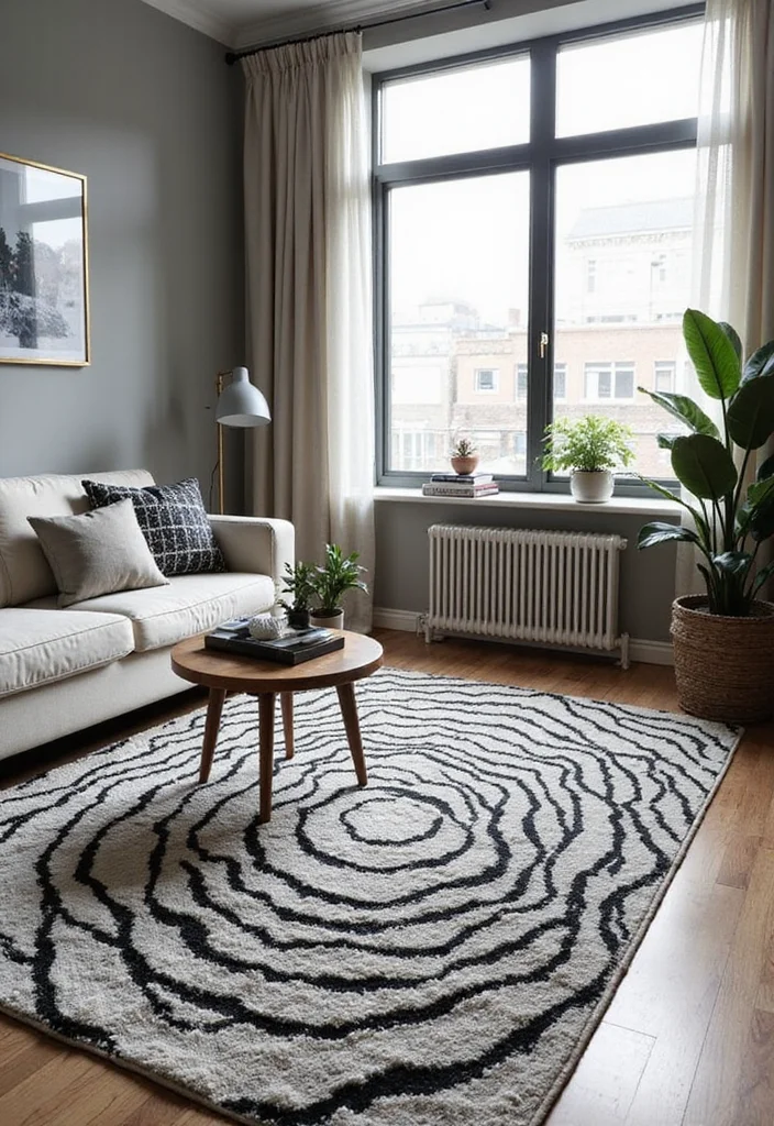 Black and White Home Decor: A Sleek Guide with 17 Modern Monochrome Inspirations - 9. Modern Rugs