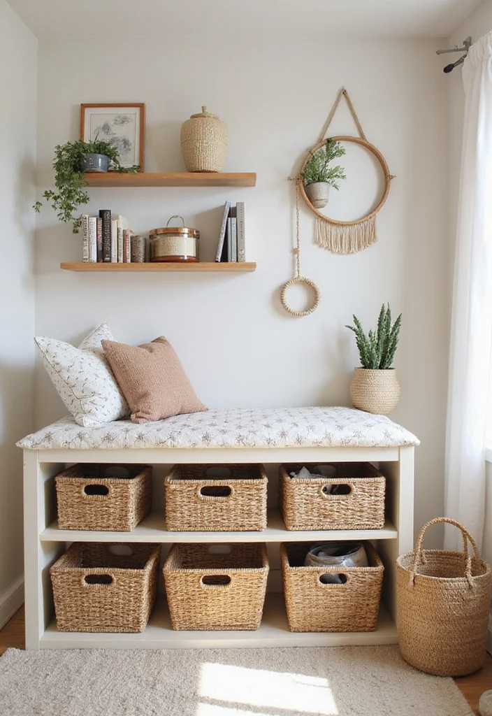 Boho Decor Ideas for the Home: A Free-Spirit Guide with 18 Soft & Eclectic Inspirations - 10. Playful Storage Solutions