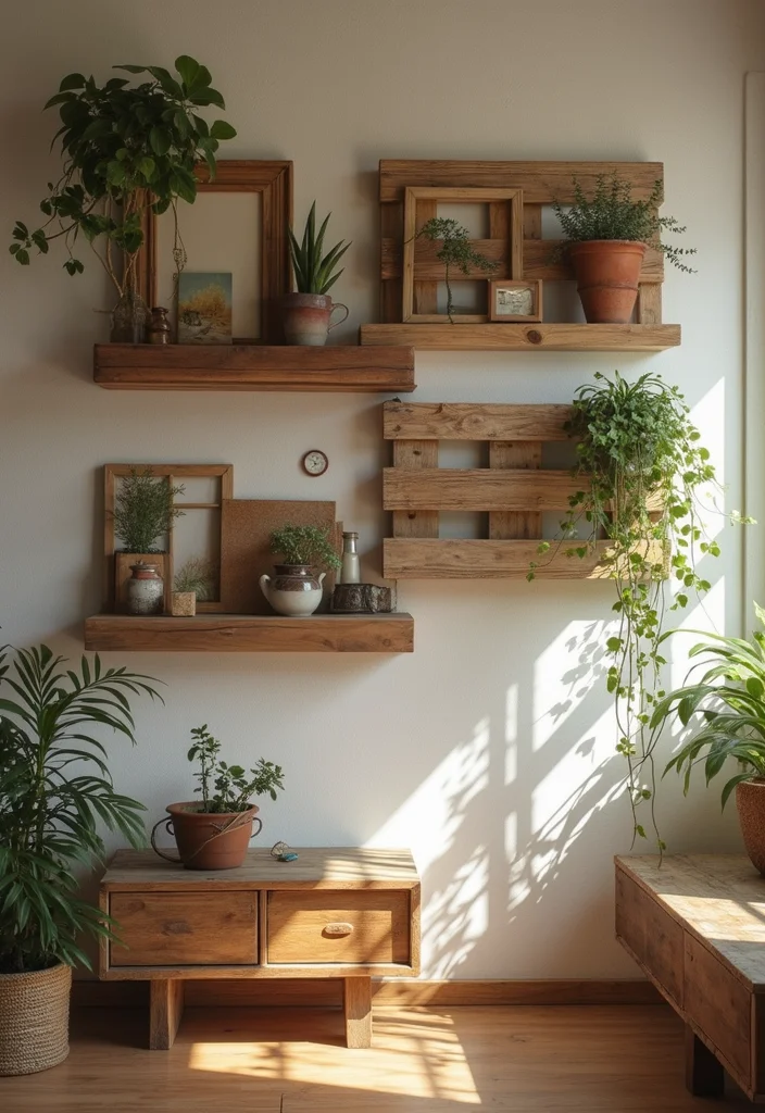 Cheap DIY Home Decor Easy Creative: A Simple Guide with 18 Clever Crafting Inspirations - 1. Rustic Pallet Shelves