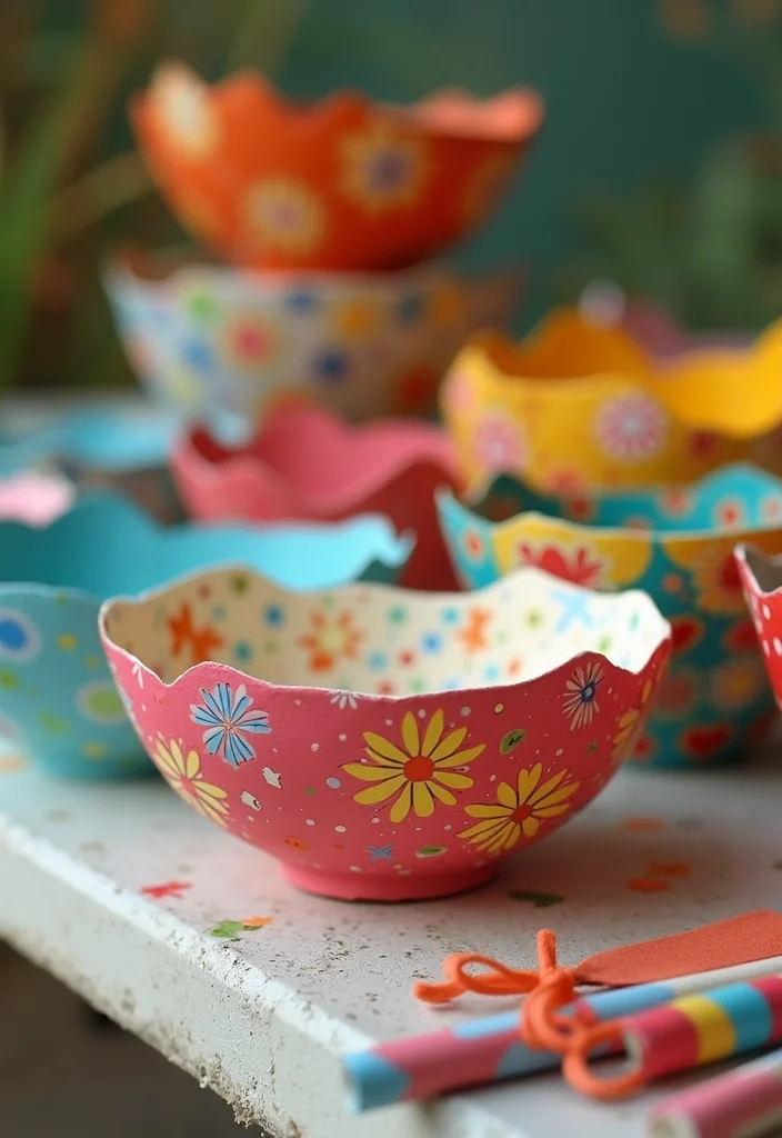 Cheap DIY Home Decor Easy Creative: A Simple Guide with 18 Clever Crafting Inspirations - 16. DIY Decorative Bowls from Paper Mache