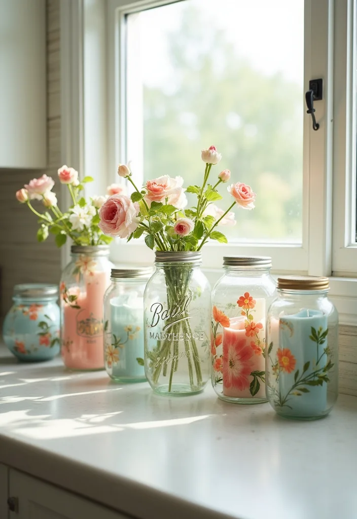 Cheap DIY Home Decor Easy Creative: A Simple Guide with 18 Clever Crafting Inspirations - 2. Upcycled Glass Jars