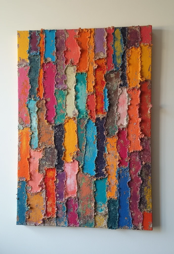 Cheap DIY Home Decor Easy Creative: A Simple Guide with 18 Clever Crafting Inspirations - 3. Fabric Scrap Wall Art