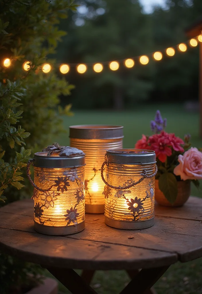 Cheap DIY Home Decor Easy Creative: A Simple Guide with 18 Clever Crafting Inspirations - 5. Upcycled Tin Can Lanterns