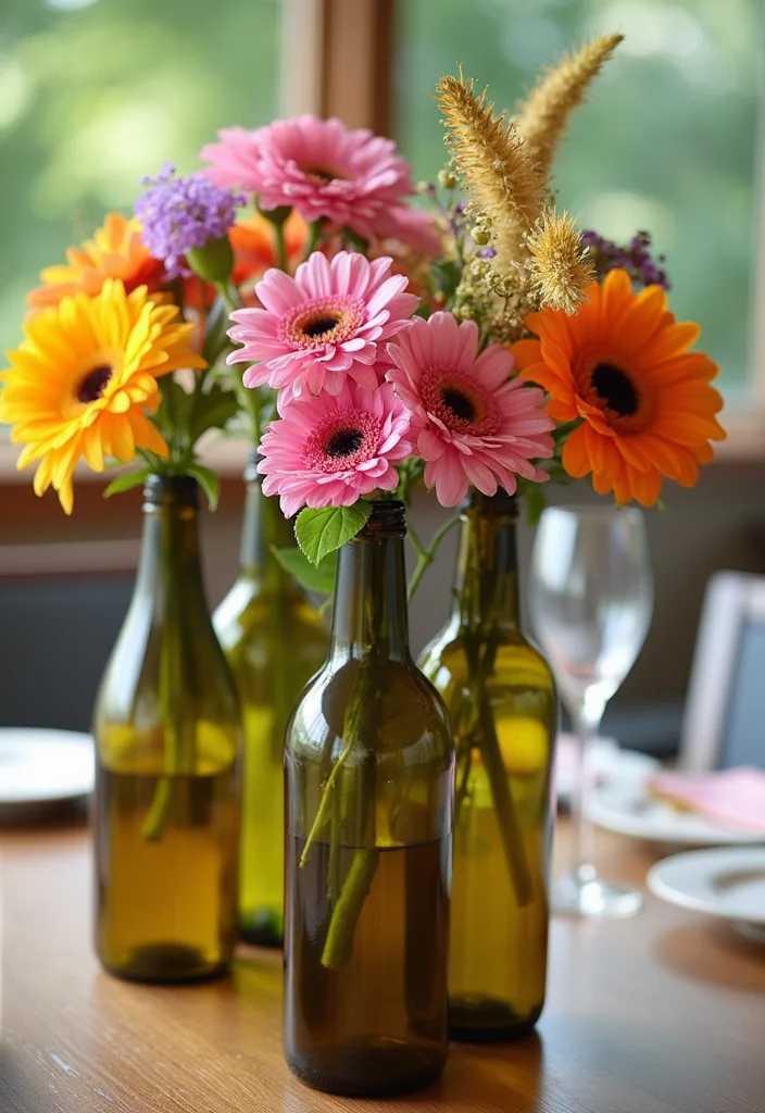 Cheap DIY Home Decor Easy Creative: A Simple Guide with 18 Clever Crafting Inspirations - 6. Wine Bottle Vases