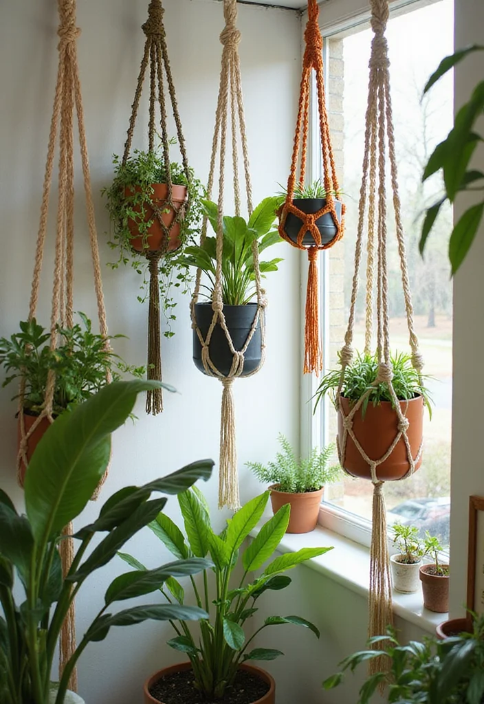 Crafts for Adults Home Decor: A Stylish Guide with 19 Sophisticated Handmade Inspirations - 6. Macramé Plant Hangers