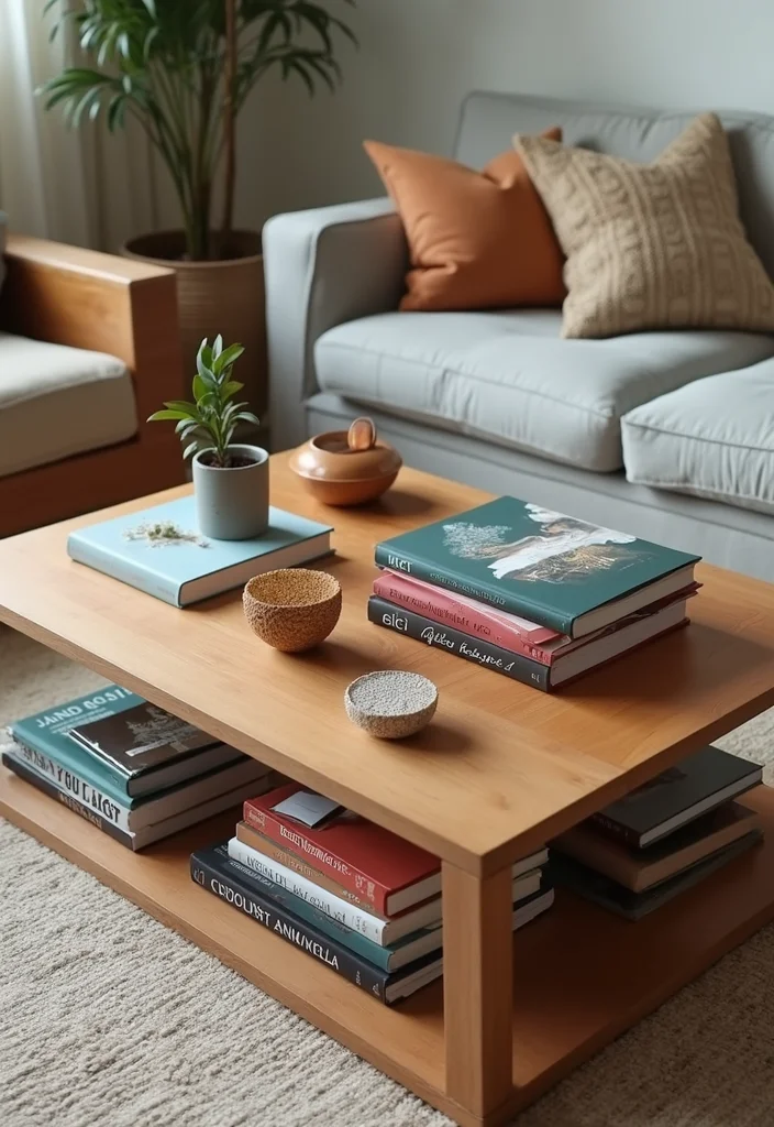 Cute Home Decor Ideas Living Room: A Cozy Guide with 17 Playful Styling Inspirations - 12. Fun Coffee Table Books
