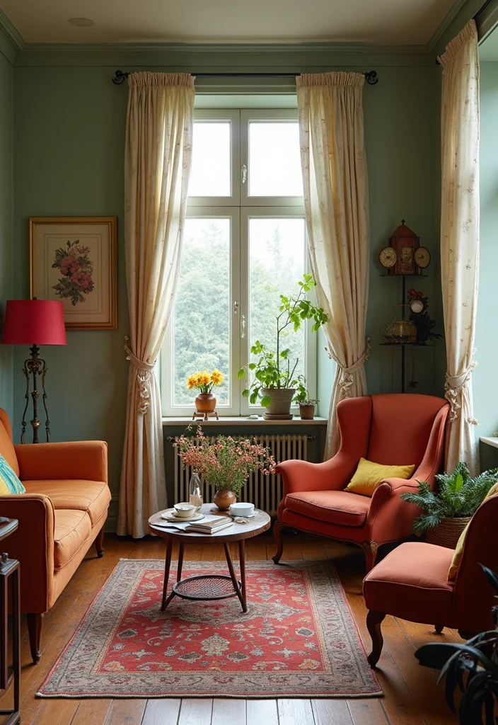 Cute Home Decor Ideas Living Room: A Cozy Guide with 17 Playful Styling Inspirations - 14. Unique Vintage Finds