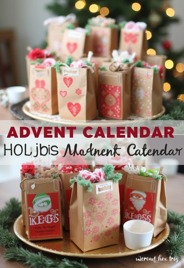 DIY Christmas Decorations for Home Decor: A Heartwarming Guide with 18 Festive Creative Inspirations - 10. DIY Advent Calendar
