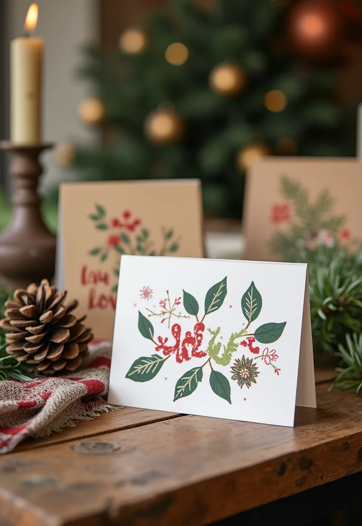 DIY Christmas Decorations for Home Decor: A Heartwarming Guide with 18 Festive Creative Inspirations - 16. Eco-Friendly Holiday Cards
