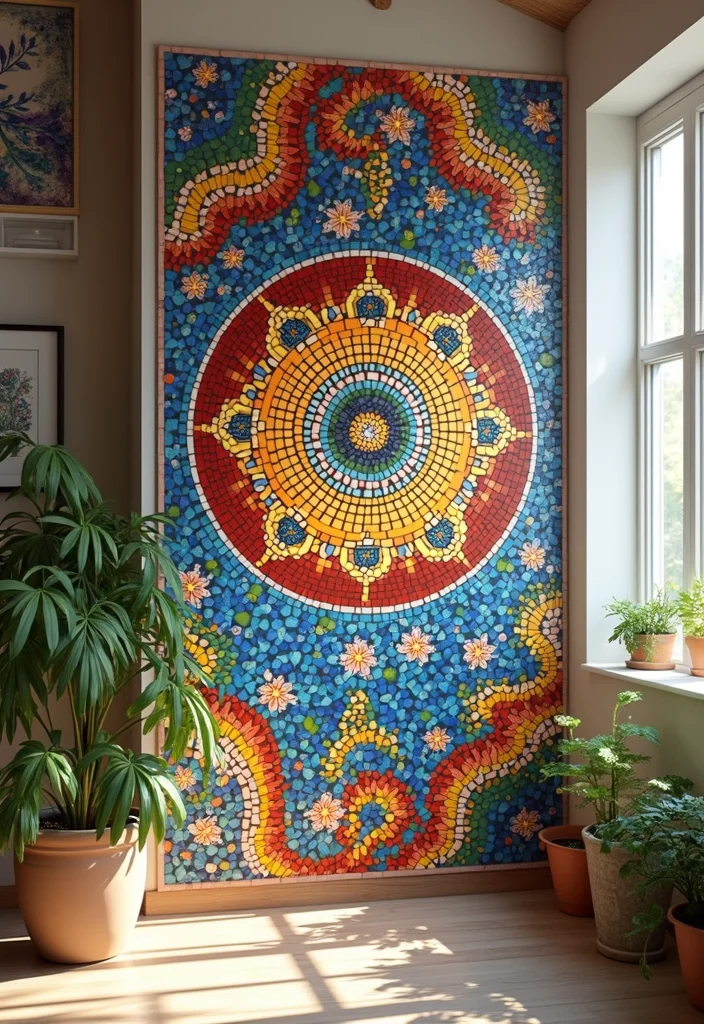 DIY Crafts for Home Decor: A Handmade Guide with 18 Stylish Project Inspirations - 17. DIY Mosaic Art