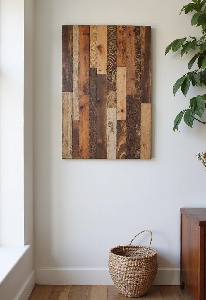 DIY Creative Crafts Home Decor: A Fun Guide with 17 Artistic Handmade Inspirations - 2. Reclaimed Wood Wall Art
