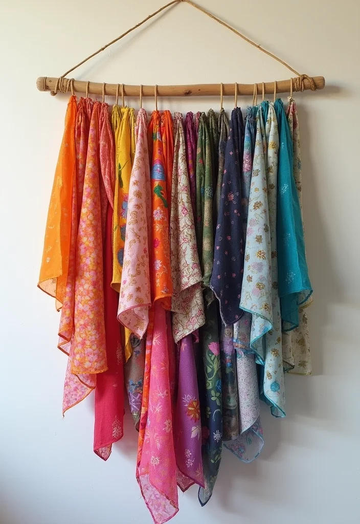 DIY Creative Crafts Home Decor: A Fun Guide with 17 Artistic Handmade Inspirations - 4. Fabric Scrap Wall Hanging