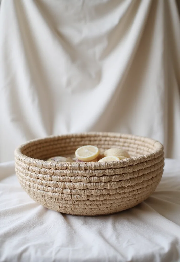 DIY Creative Crafts Home Decor: A Fun Guide with 17 Artistic Handmade Inspirations - 8. Rope Bowl or Tray