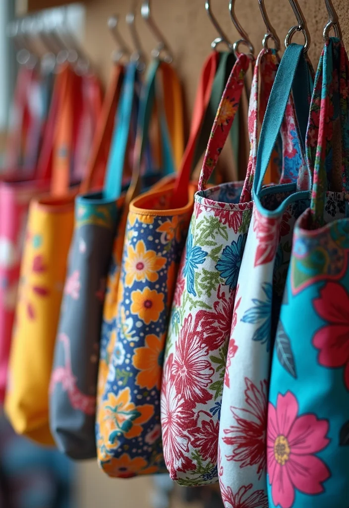 DIY Creative Crafts Home Decor: A Fun Guide with 17 Artistic Handmade Inspirations - 9. Upcycled T-Shirt Tote Bags