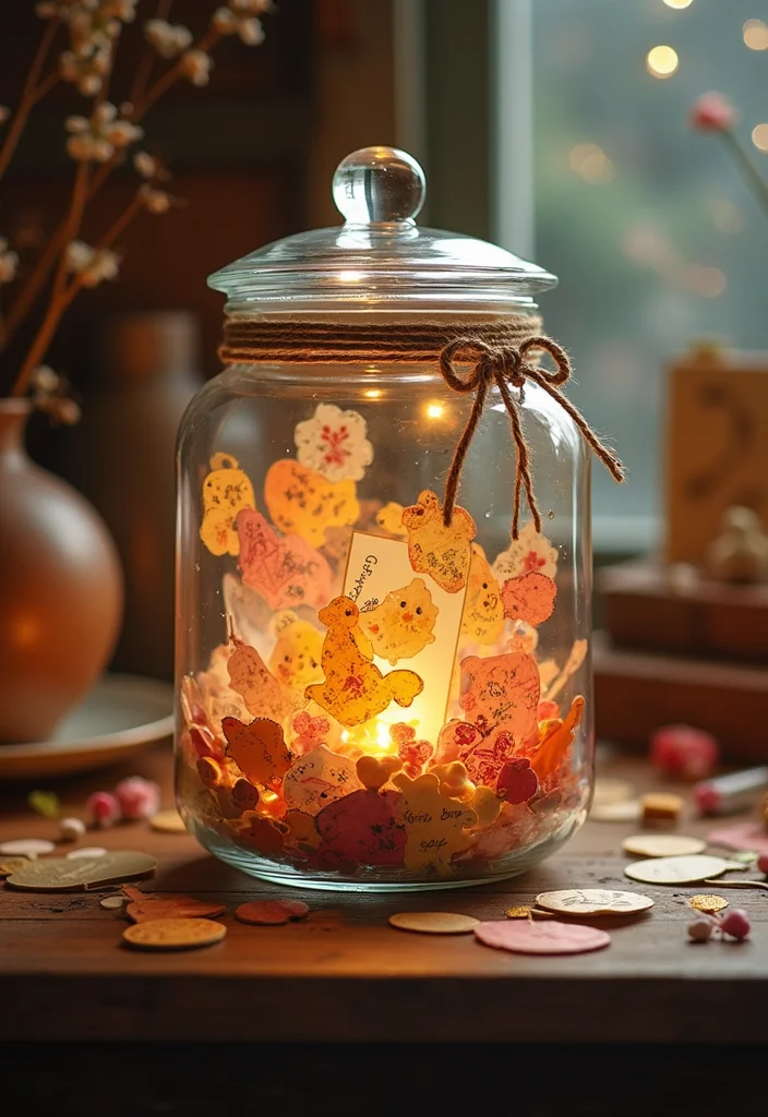DIY Home Decor Dollar Store: A Crafty Guide with 17 Affordable Creative Inspirations - 11. Memory Jar for Special Moments