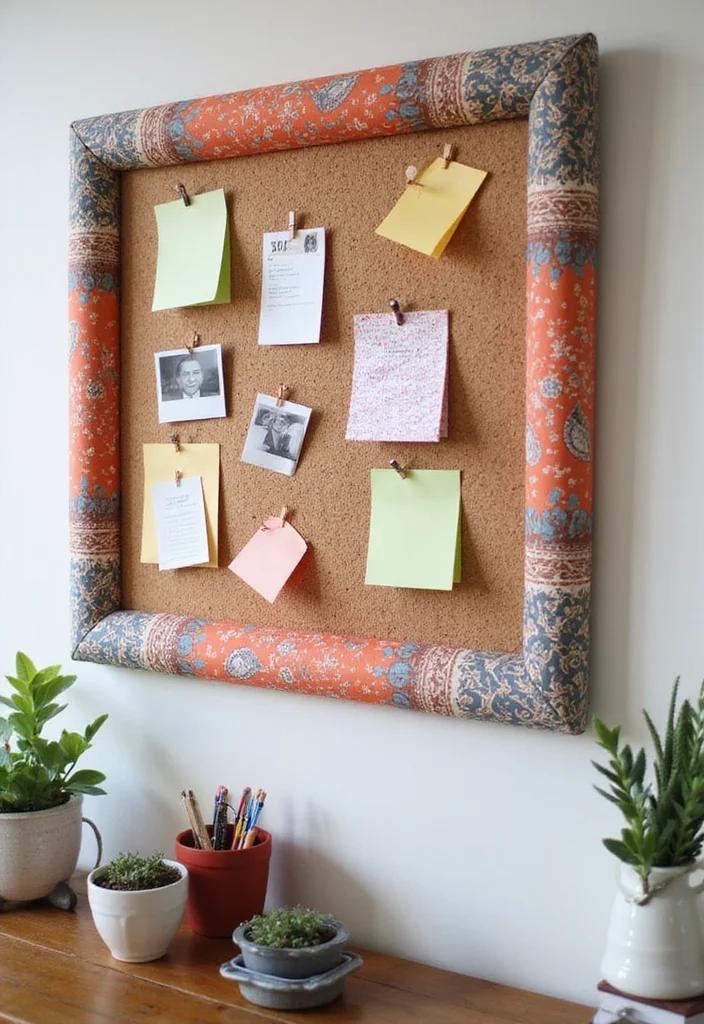 DIY Home Decor Dollar Store: A Crafty Guide with 17 Affordable Creative Inspirations - 6. Stylish Cork Board Organization