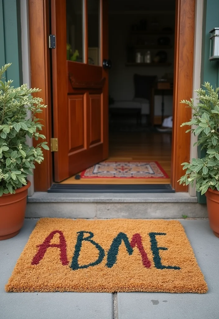 DIY Home Decor Dollar Store: A Crafty Guide with 17 Affordable Creative Inspirations - 9. Personalized Doormats