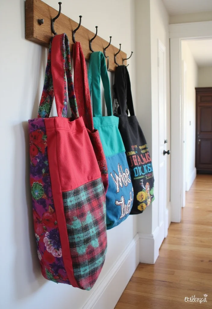 DIY Home Decor Easy Creative: A Simple Guide with 19 Beginner-Friendly Craft Inspirations - 11. T-Shirt Tote Bags