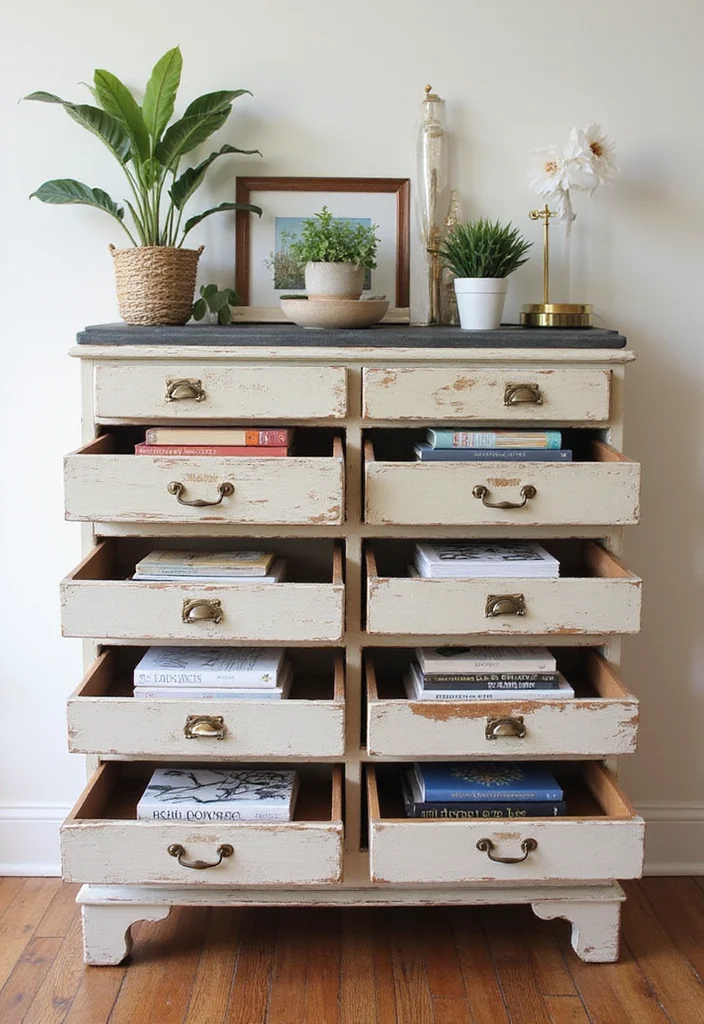 DIY Home Decor Easy Creative: A Simple Guide with 19 Beginner-Friendly Craft Inspirations - 17. Upcycled Drawer Storage