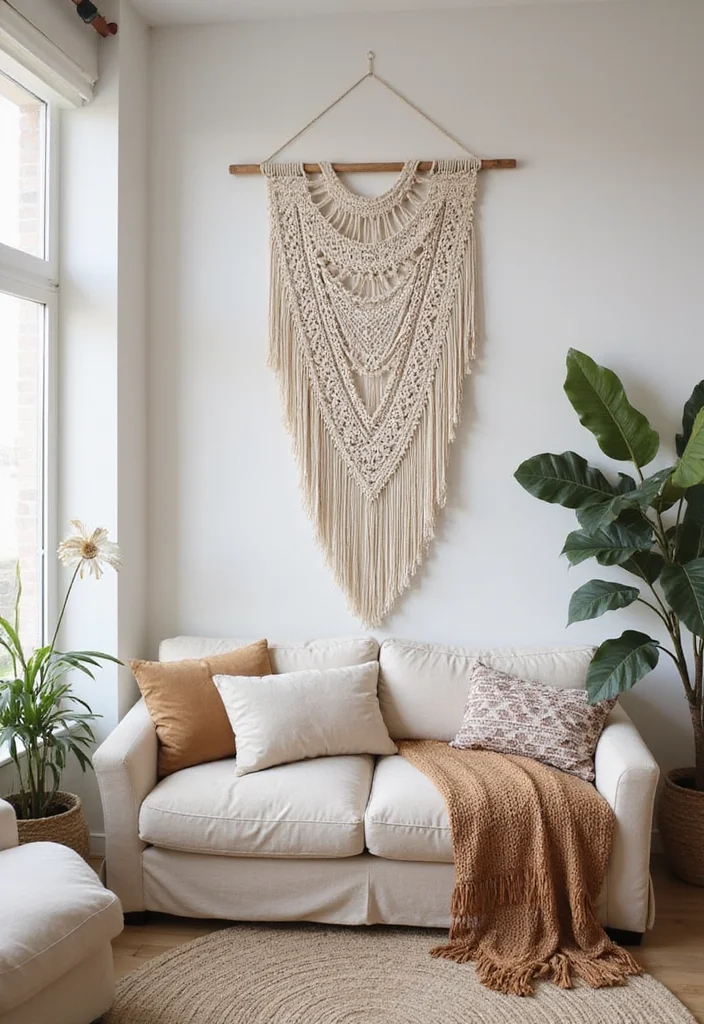 DIY Home Decor Easy Creative: A Simple Guide with 19 Beginner-Friendly Craft Inspirations - 18. Simple Macrame Wall Hanging