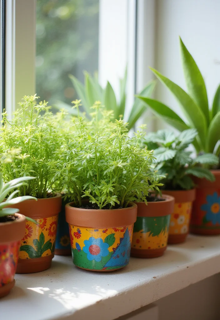 DIY Home Decor Easy Creative: A Simple Guide with 19 Beginner-Friendly Craft Inspirations - 2. Painted Terracotta Pots