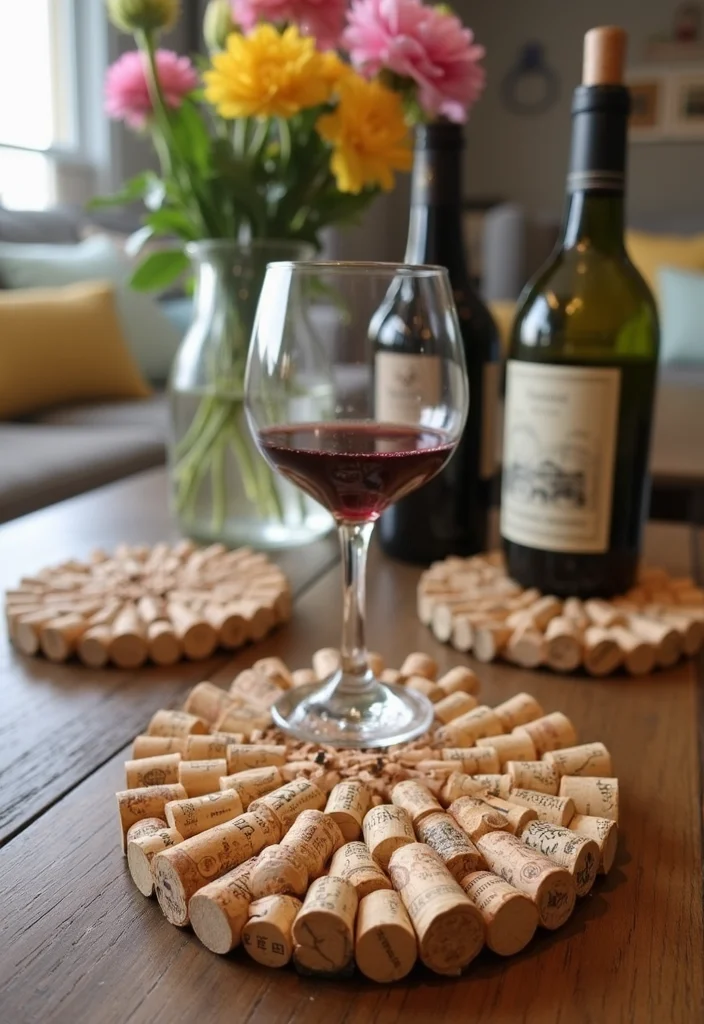 DIY Home Decor Easy Creative: A Simple Guide with 19 Beginner-Friendly Craft Inspirations - 5. Wine Cork Coasters